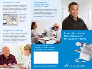 Patient Education Flyer - Examination with the OCULUS Easyfield® for Glaucoma Patients