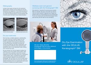 Patient Education Flyer - Dry Eye Examination with the OCULUS Keratograph® 5M